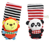 Infant baby toys bebe rattles/socks 2 pcs/set,can make sound,a cute toy for baby.