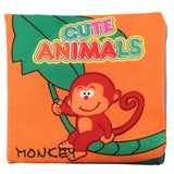 Animal Style Monkey/Owl/Dog Educational Kids Cloth Books. Cute Infant Baby Fabric Educational Book Toy.