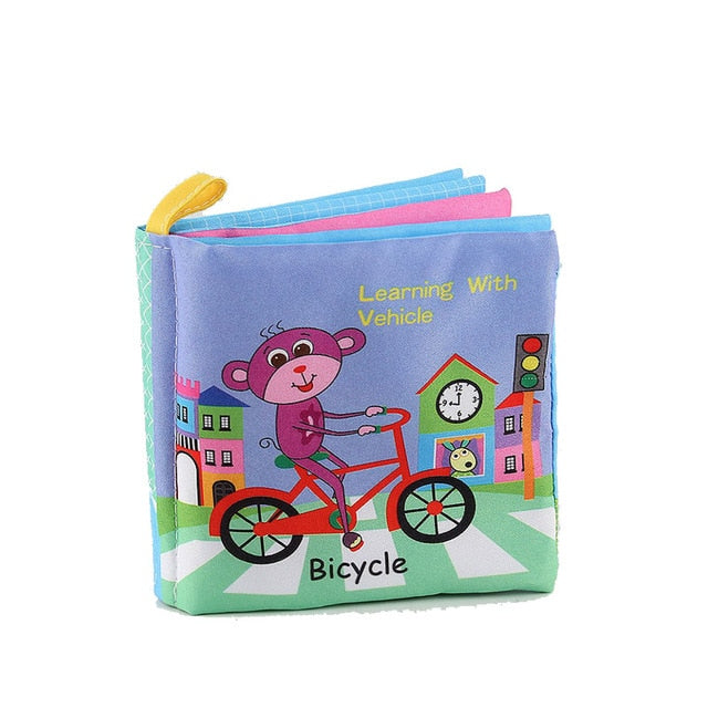 Animal Style Monkey/Owl/Dog Educational Kids Cloth Books. Cute Infant Baby Fabric Educational Book Toy.