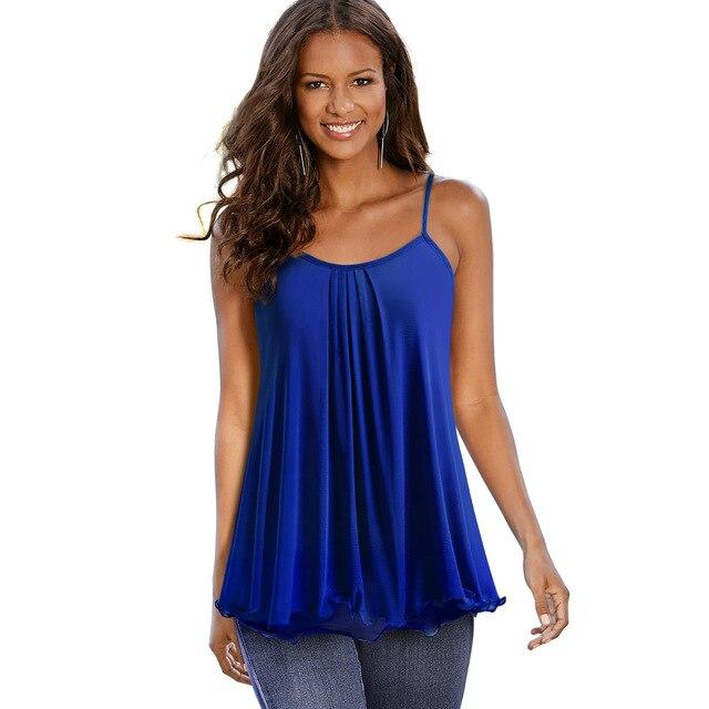 Nice-forever Summer Casual Square neck Sleeveless Tees Loose Female tops.