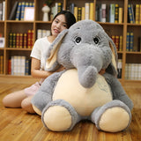 Giant plush Elephant toy. Grey Stuffed Big flappy ears Long plush elephant Animal toy for Children.