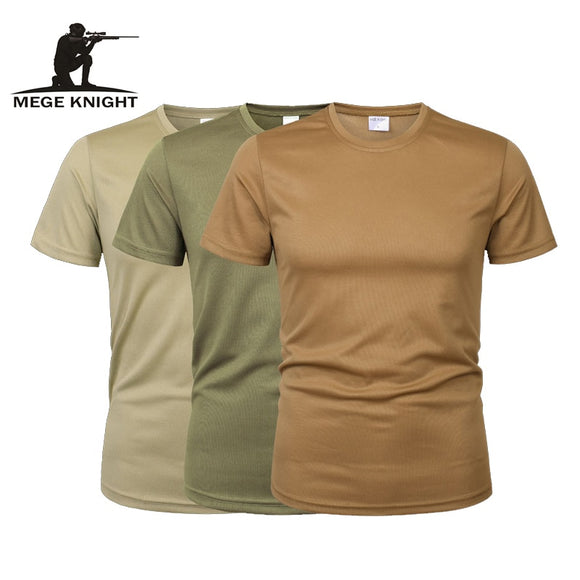 MEGE 3 Pcs/2 Pcs Men Camouflage Tactical T Shirt . Military ShortSleeve O-neck .Quick-Drying gym T Shirts.