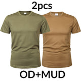 MEGE 3 Pcs/2 Pcs Men Camouflage Tactical T Shirt . Military ShortSleeve O-neck .Quick-Drying gym T Shirts.