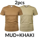 MEGE 3 Pcs/2 Pcs Men Camouflage Tactical T Shirt . Military ShortSleeve O-neck .Quick-Drying gym T Shirts.