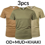 MEGE 3 Pcs/2 Pcs Men Camouflage Tactical T Shirt . Military ShortSleeve O-neck .Quick-Drying gym T Shirts.