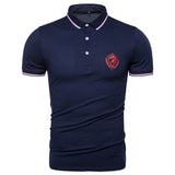 New Summer Cotton Polo Shirt for  Men. Eagle Embroidery Sporting Mens Polo.