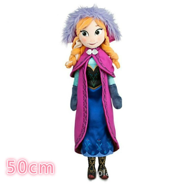 50 CM Frozen Anna Elsa Dolls,Snow Queen Princess Anna Elsa Doll Toys. Stuffed Frozen Plush Kids Toys.