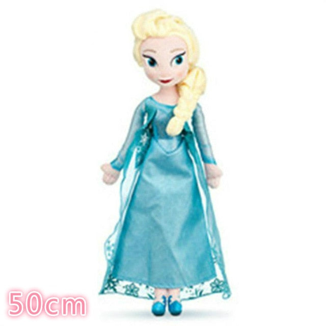 50 CM Frozen Anna Elsa Dolls,Snow Queen Princess Anna Elsa Doll Toys. Stuffed Frozen Plush Kids Toys.