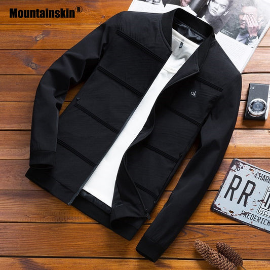 Mountainskin Spring Jackets Mens Pilot Bomber Jacket.Baseball Hip Hop Slim Fit Coat.