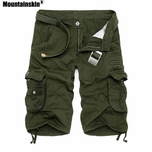 Mountainskin Summer Men's Camo Cargo Cotton Shorts. Military Camouflage Jogger Shorts .