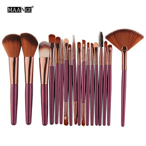 6/15/18Pcs Makeup Brushes Tool Set. Cosmetic Powder Eye Shadow Foundation Blush Blending Beauty Make Up Set.