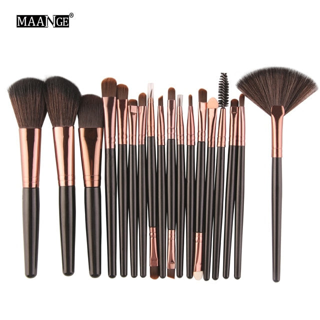 6/15/18Pcs Makeup Brushes Tool Set. Cosmetic Powder Eye Shadow Foundation Blush Blending Beauty Make Up Set.