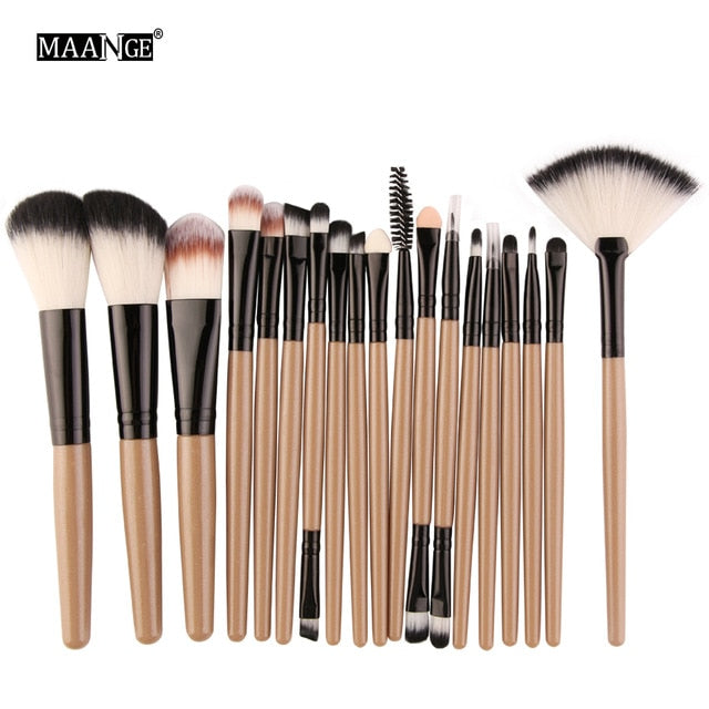 6/15/18Pcs Makeup Brushes Tool Set. Cosmetic Powder Eye Shadow Foundation Blush Blending Beauty Make Up Set.