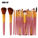 6/15/18Pcs Makeup Brushes Tool Set. Cosmetic Powder Eye Shadow Foundation Blush Blending Beauty Make Up Set.