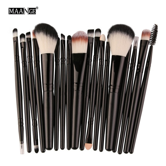 6/15/18Pcs Makeup Brushes Tool Set. Cosmetic Powder Eye Shadow Foundation Blush Blending Beauty Make Up Set.