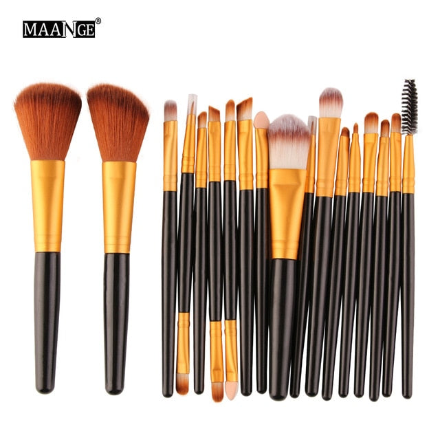 6/15/18Pcs Makeup Brushes Tool Set. Cosmetic Powder Eye Shadow Foundation Blush Blending Beauty Make Up Set.