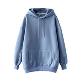 Aachoae Casual Solid Hooded Hoodies  for Women. Sweatshirts ,Autumn Pullover Pure Fashion Tops .