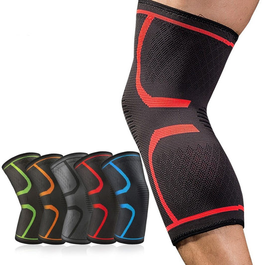 Elastic Knee Pads. Nylon Sports Fitness Kneepad. Fitness Gear Patella Brace for Running, Basketball, Volleyball and more.