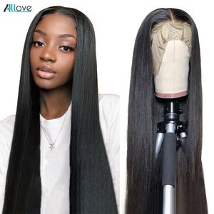 Allove Straight Lace Front Human Hair Wig, Remy 360 Lace Frontal Wig,13X4 13X6 Brazilian Straight Lace Front Wig.