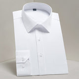 DAVYDAISY Men's Shirt Regular fit. Long Sleeve Twill Solid  Formal Business Shirt.