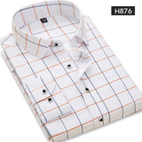 Men's Shirt Print Plaid Long Sleeved shirt. Men Slim Fit, 100% Polyester shirt.