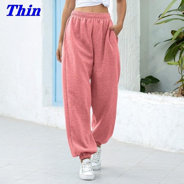 Women Sweatpants. Oversized Joggers and Casual Sweatsuits Pants Set.