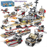 legoINGlys warship battleship.1000pcs ww2 warship building blocks toy.