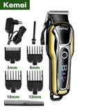 Kemei hair clipper. Professional hair Trimmer LCD Display for men.