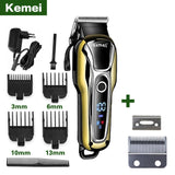 Kemei hair clipper. Professional hair Trimmer LCD Display for men.