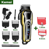 Kemei hair clipper. Professional hair Trimmer LCD Display for men.