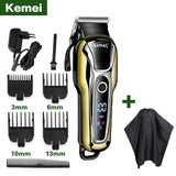 Kemei hair clipper. Professional hair Trimmer LCD Display for men.