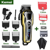 Kemei hair clipper. Professional hair Trimmer LCD Display for men.