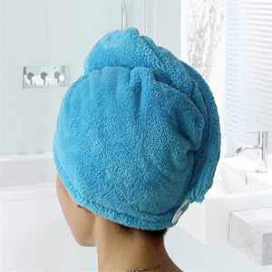 Women Hair Microfiber Rapid drying Bathroom Bath Towels.