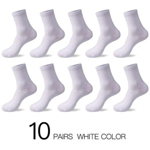 HSS 2020 Men's Cotton Socks. New styles 10 Pairs / Lot, Black Business Men Socks. Breathable Spring Summer socks for Men,US size(6.5-12).