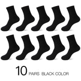 HSS 2020 Men's Cotton Socks. New styles 10 Pairs / Lot, Black Business Men Socks. Breathable Spring Summer socks for Men,US size(6.5-12).