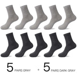 HSS 2020 Men's Cotton Socks. New styles 10 Pairs / Lot, Black Business Men Socks. Breathable Spring Summer socks for Men,US size(6.5-12).