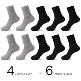 HSS 2020 Men's Cotton Socks. New styles 10 Pairs / Lot, Black Business Men Socks. Breathable Spring Summer socks for Men,US size(6.5-12).