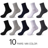 HSS 2020 Men's Cotton Socks. New styles 10 Pairs / Lot, Black Business Men Socks. Breathable Spring Summer socks for Men,US size(6.5-12).