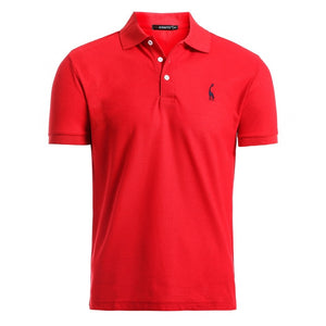 New Man Polo Shirt. Mens Casual Deer Embroidery Cotton Polo shirt .