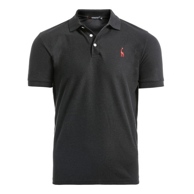 New Man Polo Shirt. Mens Casual Deer Embroidery Cotton Polo shirt .