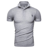 New Man Polo Shirt. Mens Casual Deer Embroidery Cotton Polo shirt .