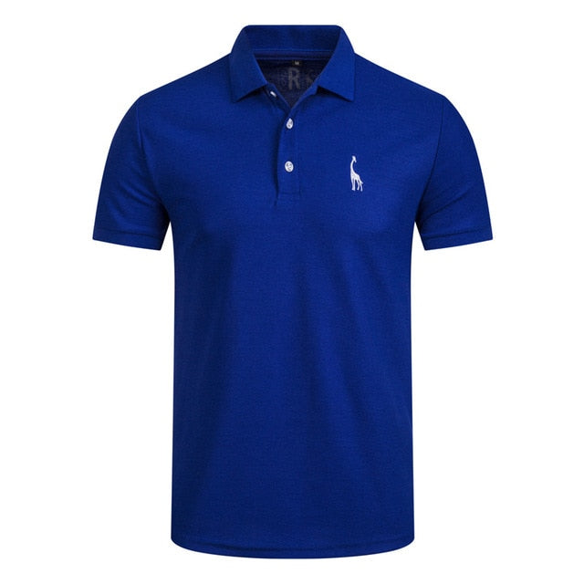 New Man Polo Shirt. Mens Casual Deer Embroidery Cotton Polo shirt .