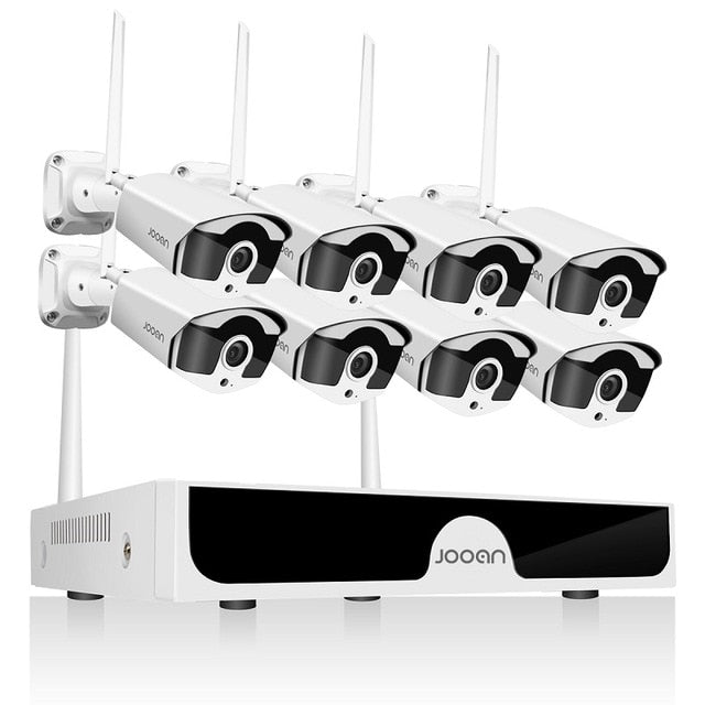 Jooan 8CH NVR HD 3MP CCTV Camera System Audio Record Outdoor P2P Wifi IP Security Camera Set Video Surveillance Kit