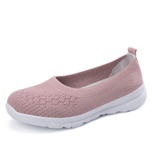 Women Fashion Sneakers . Casual Kitted Women Trainers.