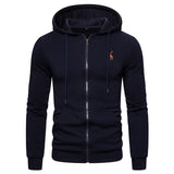 New Autumn Winter Cotton Hoodie Mens Sweatshirts. Solid Hoody Fleece Thick Hoodies. Men Sportswear Zipper Sweatshirts.