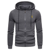 New Autumn Winter Cotton Hoodie Mens Sweatshirts. Solid Hoody Fleece Thick Hoodies. Men Sportswear Zipper Sweatshirts.