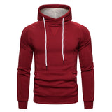 New Autumn Winter Cotton Hoodie Mens Sweatshirts. Solid Hoody Fleece Thick Hoodies. Men Sportswear Zipper Sweatshirts.