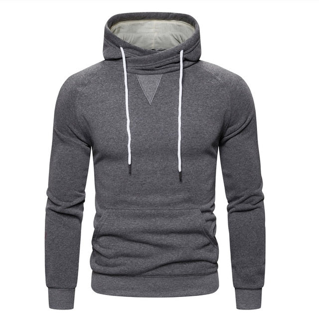 New Autumn Winter Cotton Hoodie Mens Sweatshirts. Solid Hoody Fleece Thick Hoodies. Men Sportswear Zipper Sweatshirts.