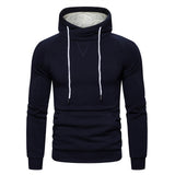 New Autumn Winter Cotton Hoodie Mens Sweatshirts. Solid Hoody Fleece Thick Hoodies. Men Sportswear Zipper Sweatshirts.