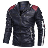 2020 Autumn Winter Men's Leather Jacket. Casual Stand Collar Slim Style Jacket.